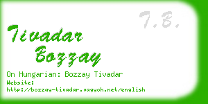 tivadar bozzay business card